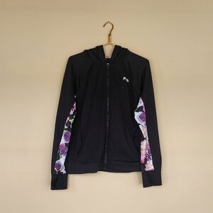 Filas yoga zip up hoodie with thumb holes.Size unknown.
